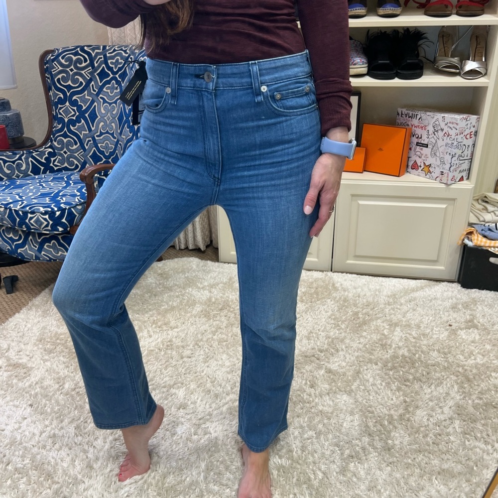 NWT✨rag & bone Nina High-Rise Ankle Flared Jeans